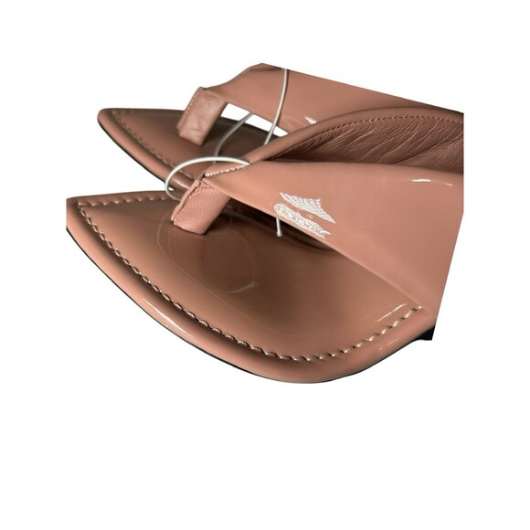 GOOD AMERICAN Women's Dusty Patent Lucite Wedge Size 4 Thong Sandals- Read - Picture 5 of 12